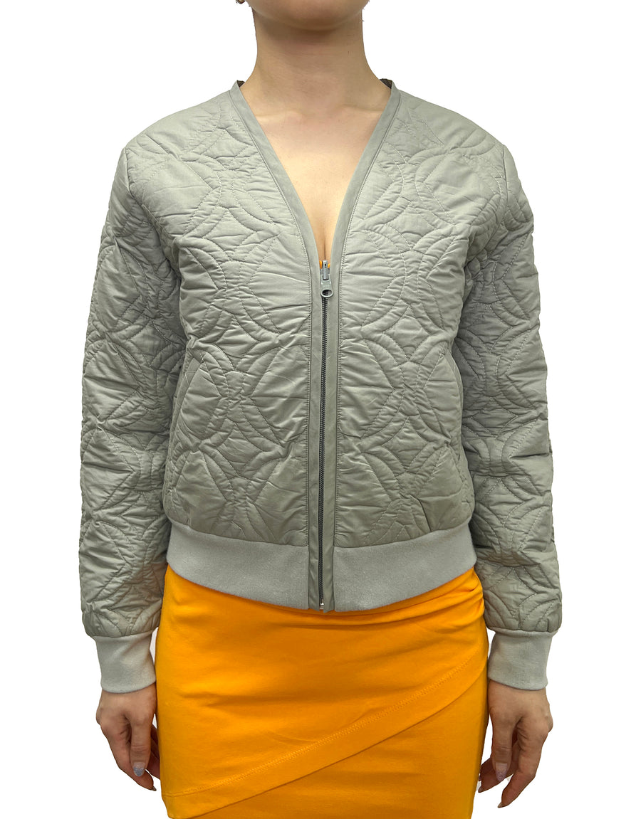 COTTON QUILTED REVERSIBLE BOMBER STYLE JACKET